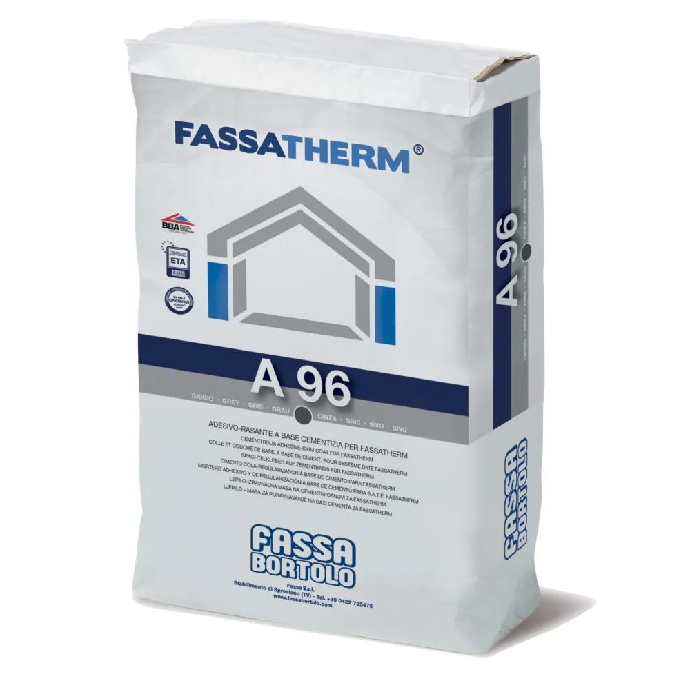 Enduit blanc avec fibres collage-calage-sous enduit FASSA A96 blanche – 25kg