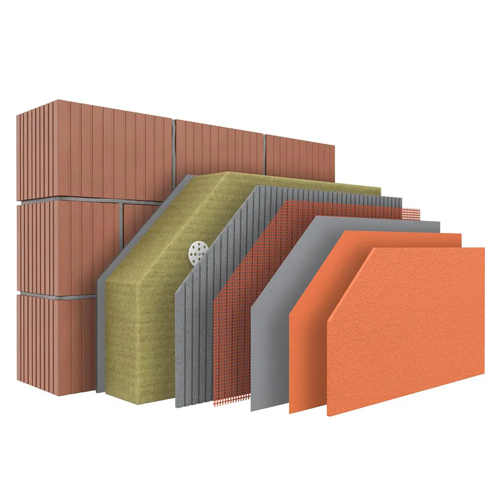 Kit pour isolation par l’extérieur – Laine de roche 160mm ROCKWOOL Ecorock Duo ITE – vendu au m²