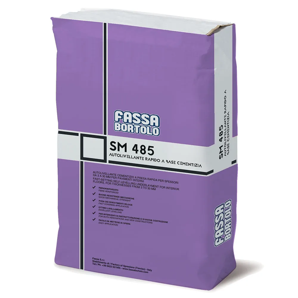Ragréage fibré de 3 à 30 mm SM485 rapide FASSA – 25 kg